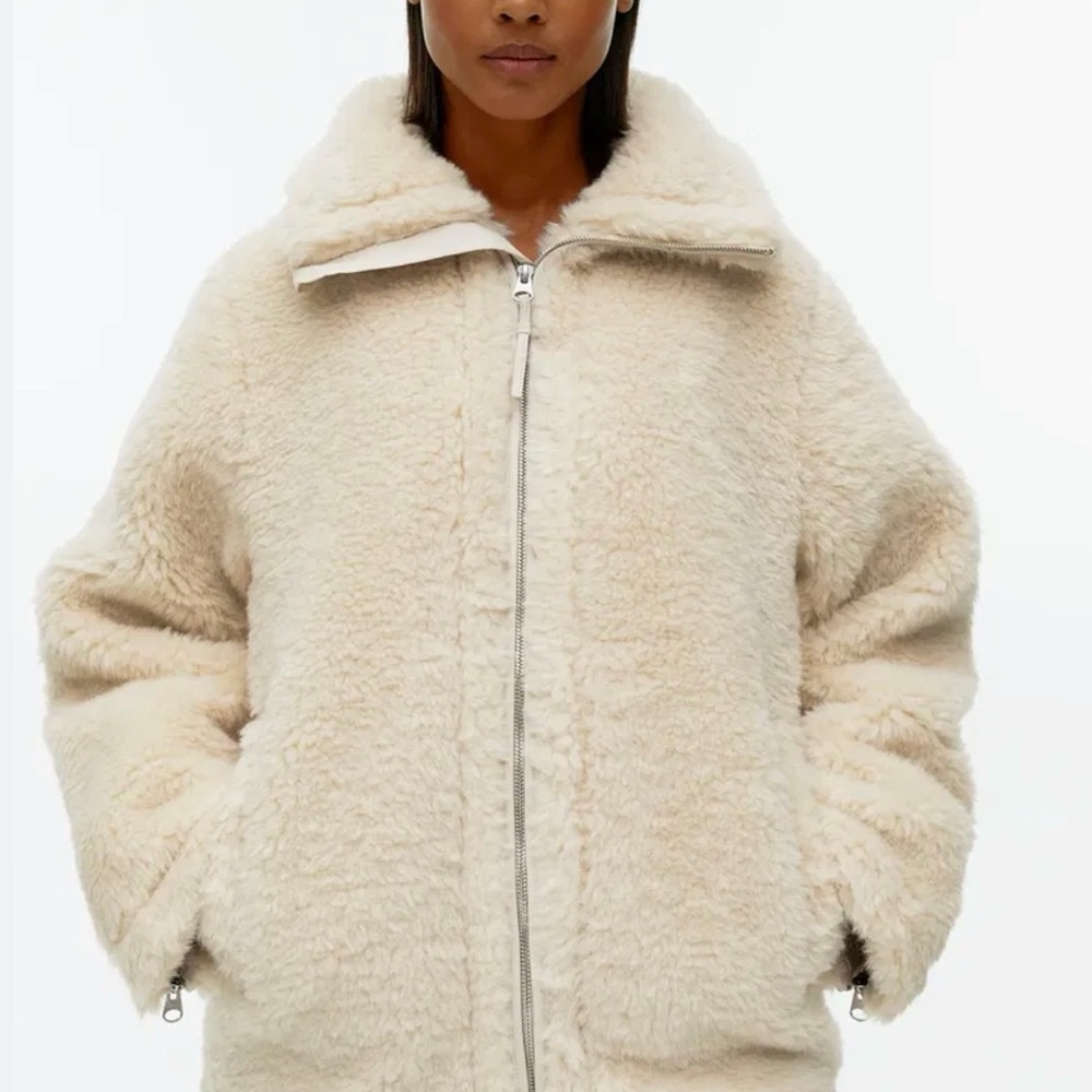 Arket Cream Teddy Jacket for Women